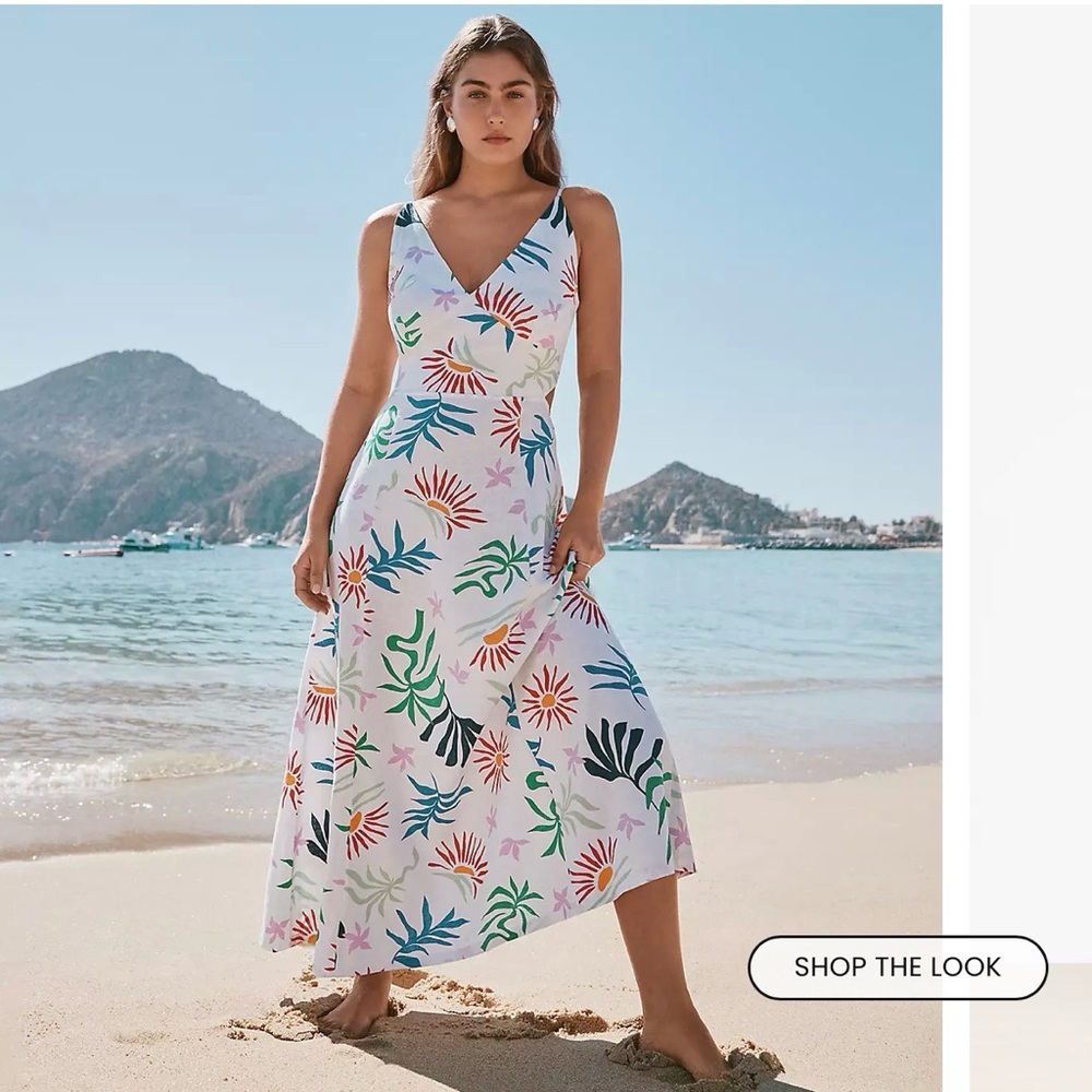 LOFT Multicolor Tropical Dress